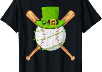 St Patricks Day Shamrock Baseball Saint Paddys Men Boys Kids T-Shirt