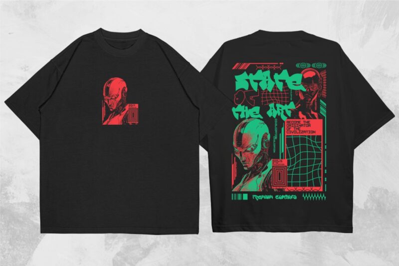Most Trending Streetwear Mega Bundle, Graphic T shirt Vector, Y2k, Graffiti, Cyberpunk, Brutalism, Urban T-shirt Designs Commercial Use