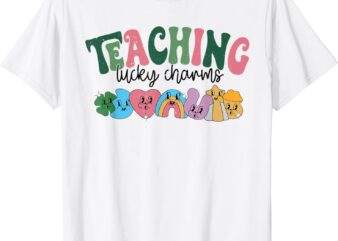 Teaching Lucky Charms Outfit Retro Teacher St Patricks Day T-Shirt