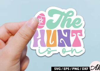 The hunt is on Retro Sticker