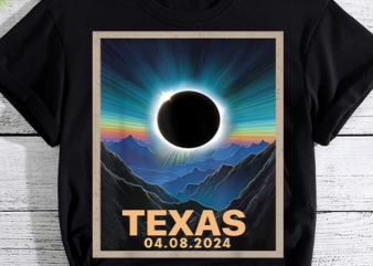 Total Solar Eclipse 2024 Texas Vintage T-Shirt