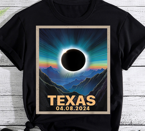 Total solar eclipse 2024 texas vintage t-shirt