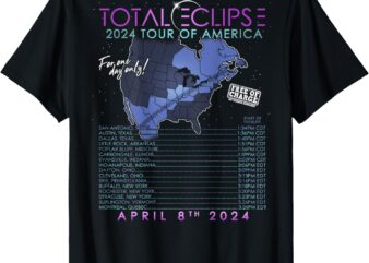 Total Solar Eclipse 2024 Tour of America 04.08.24 T-Shirt