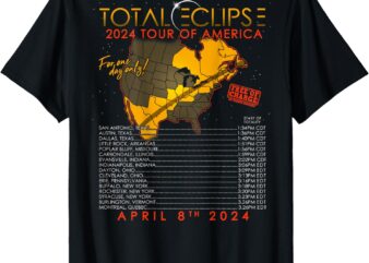 Total Solar Eclipse 2024 Tour of America 04.08.24 T-Shirt