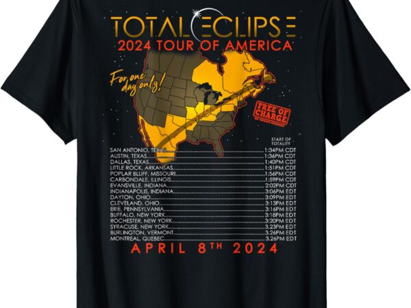 Total solar eclipse 2024 tour of america 04.08.24 t-shirt