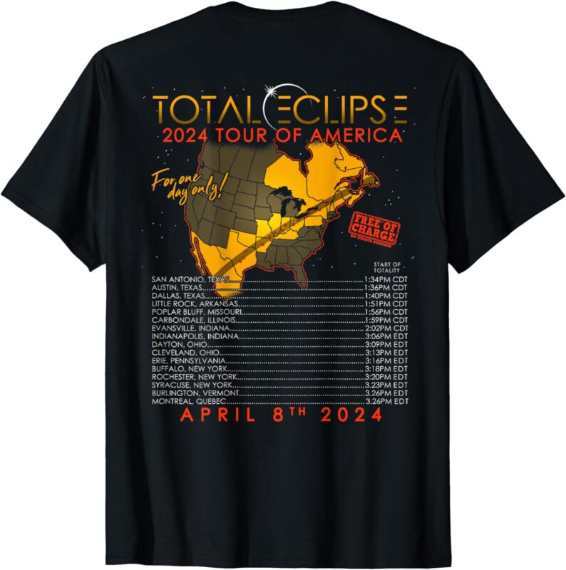 Total Solar Eclipse 2024 Tour of America 04.08.24 T-Shirt