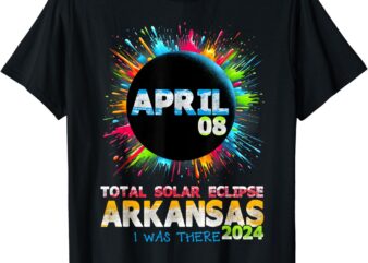 Total Solar Eclipse Arkansas 2024 Colorful Totality T-Shirt