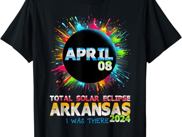 Total solar eclipse arkansas 2024 colorful totality t-shirt