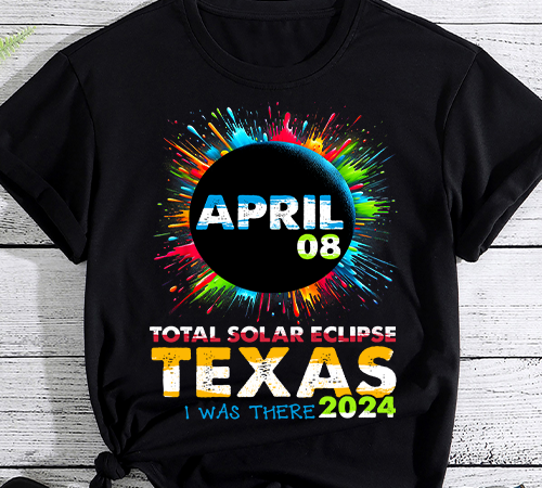 Total solar eclipse texas 2024 colorful totality t-shirt