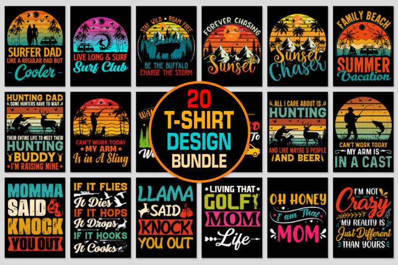 Trendy T-Shirt Design Bundle,t shirt design bundle, buy t shirt design bundle, t shirt design pack, t shirt design bundles for sale