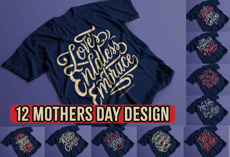 Mothers day bundle script t shirt design | t shirt 2024 bundle | 12 design