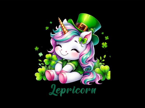 Lepricorn st patrick’s day png, unicorn cute saint pattys png, lepricorn png t shirt vector graphic