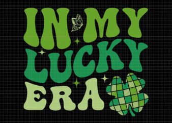 In My Lucky Era Png, Happy St Patrick’s Day Retro Disco Shamrock Png