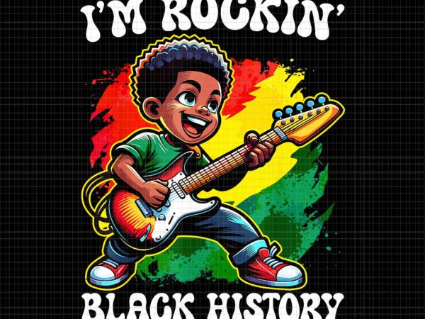 Black afro boy i’m rockin’ black history month guitarist png, i’m rockin’ black history png, black history afro boy png t shirt template