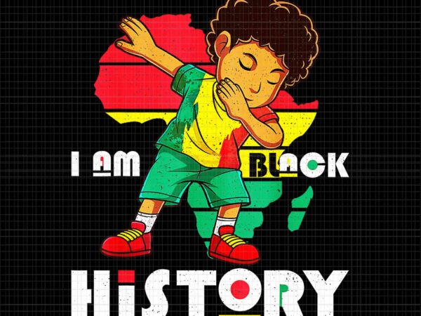 I am black history month afro african american png, black history png t shirt design for sale