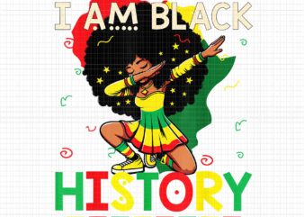 I Am Black History Women Png, Girl History Dabbing Png, Black History Girl Png