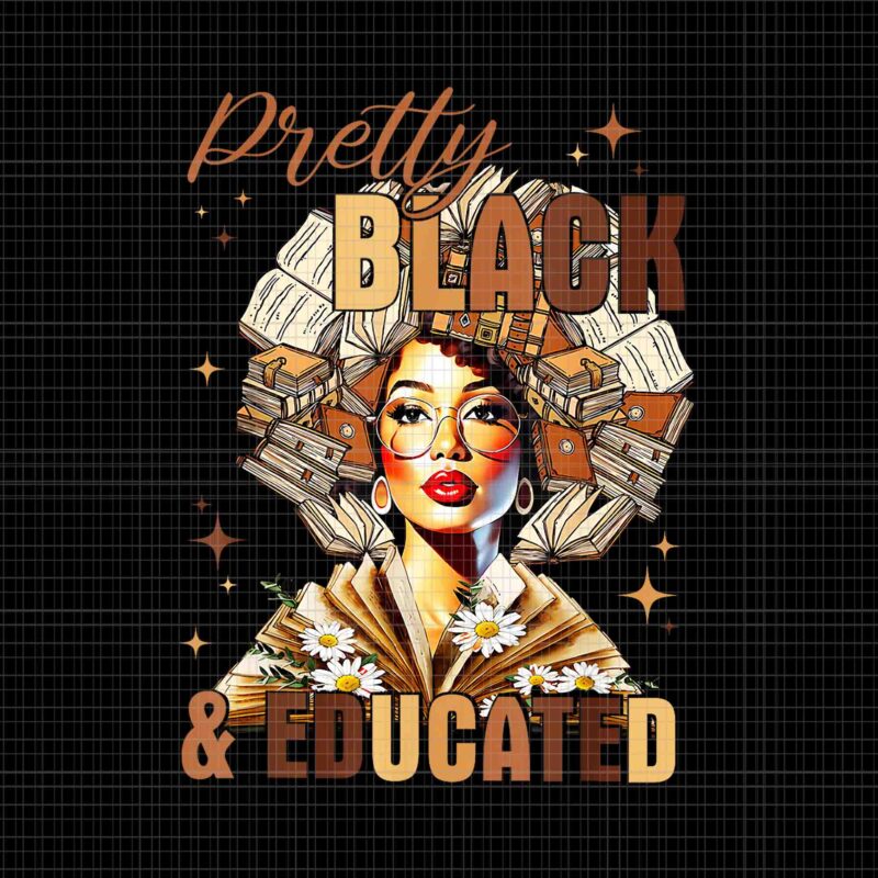 Pretty and Educated Black Women Teacher Png, Black History Month Png, Pretty and Educated Black Teacher Png