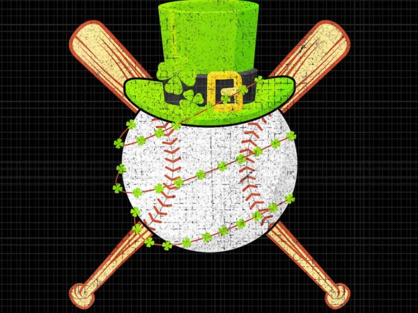 Shamrock baseball saint paddy’s st patrick day png, shamrock baseball png, baseball irish png t shirt template vector