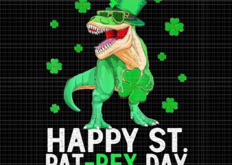 Dinosaur Saint Patrick’s Day Png, Happy St PaT-Rex Day Png, Dinosaur Patrick Day Png, T-Rex Irish Png