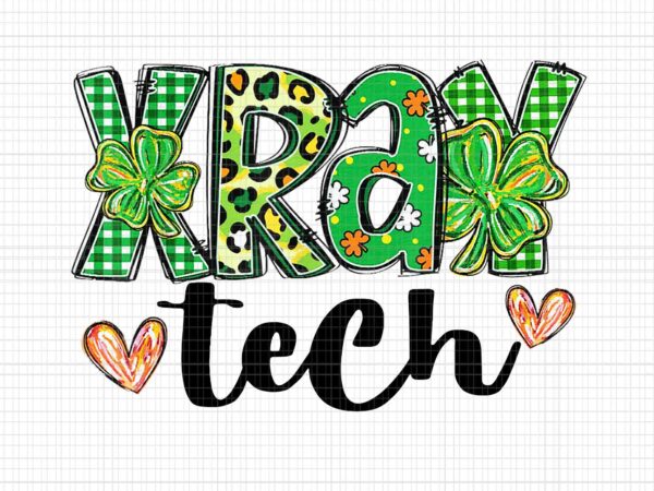 Xray tech leopard shamrock png, radiology st. patrick’s day png, xray tech irish png graphic t shirt