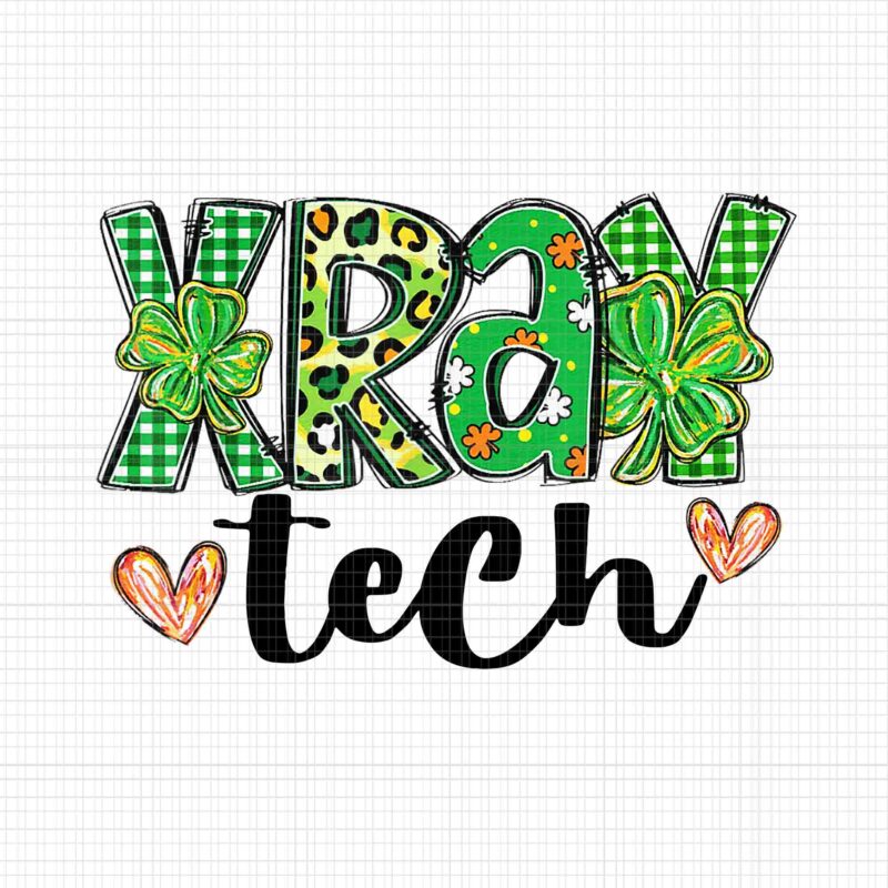 XRay Tech Leopard Shamrock Png, Radiology St. Patrick’s Day Png, Xray tech Irish Png