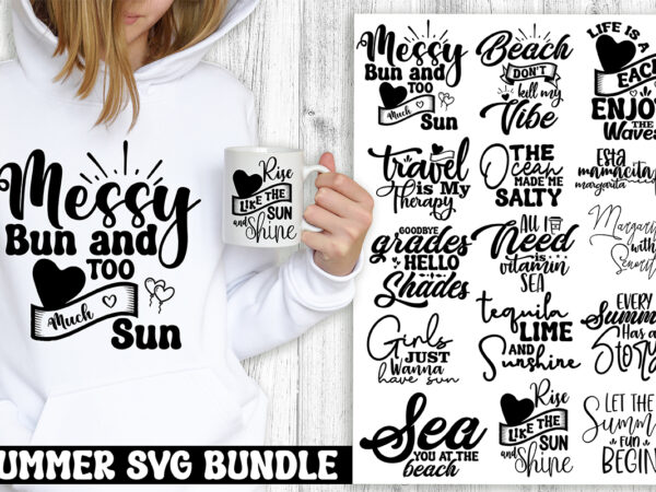 Summer svg bundle t shirt template vector