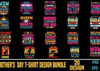 mother’s day t shirt design bundle