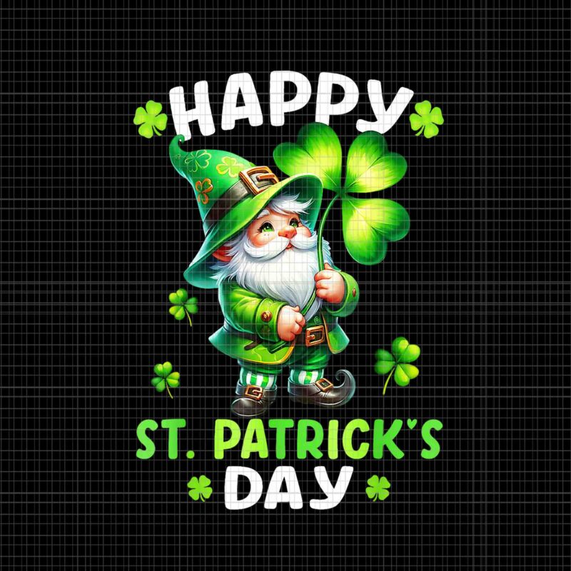 Irish Gnome St Patrick’s Day 2024 Shamrock Lucky Leprechauns Png, Irish Gnome Png, Lucky Leprechauns Png