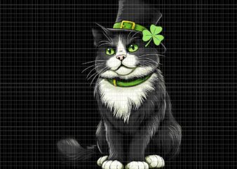 Cat st patrick day shamrock irish png, cat irish png, cat shamrock png