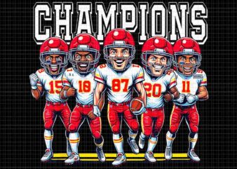 Kansas City Super Bowl Champions 2024 Png, Chiefs Champions LVIII Png, Chiefs Football Team Png t shirt vector art