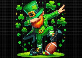 Leprechaun Dabbing St Patrick’s Day Football Png, Leprechaun Irish Png