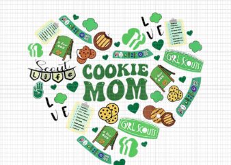 Cookie mom girl scoult png, mom patrick day png