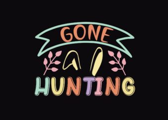 Gone Hunting t shirt design template