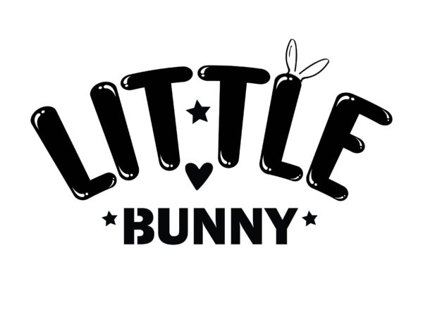 Little bunny t shirt vector graphic