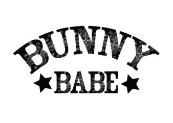 Bunny Babe SVG t shirt template