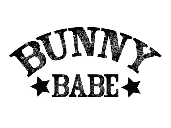 Bunny babe svg t shirt template