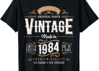 Vintage 1984 40th Birthday Gifts 40 Year Old For Men Women T-Shirt