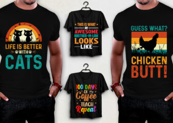 Vintage Sunset Typography T-Shirt Design