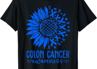 We Wear Blue Colon Cancer Awareness Colorectal Cancer Month T-Shirt