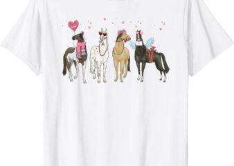 Women Horse Valentine’s Day Horse Lover Horse Mom T-Shirt