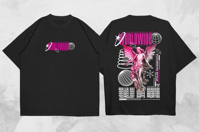 Most Trending Streetwear Mega Bundle, Graphic T shirt Vector, Y2k, Graffiti, Cyberpunk, Brutalism, Urban T-shirt Designs Commercial Use