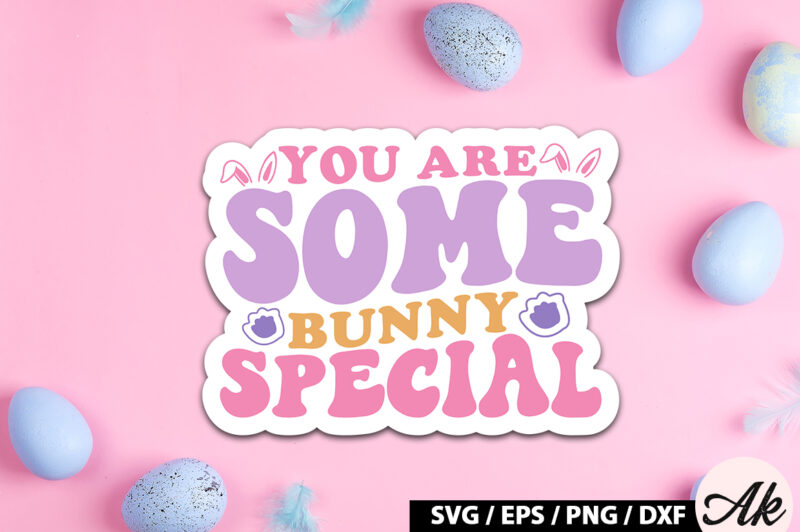 Retro Easter Sticker SVG Bundle