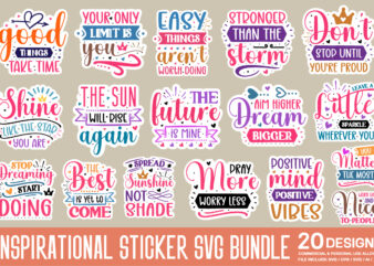 Inspirational sticker svg bundle