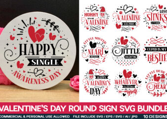 Valentine’s Day Round Sign Svg Bundle ,Funny Valentine’s Svg Bundle,10 Design ,Funny Valentine’s Mug Svg Bundle, Valentine’s Vector bundle,S