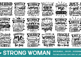 Strong woman svg bundle 20 designs