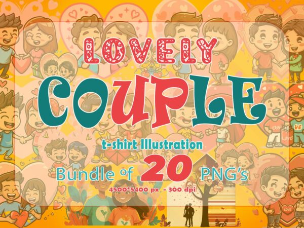 Valentines day couple punk vibes t-shirt design bundle