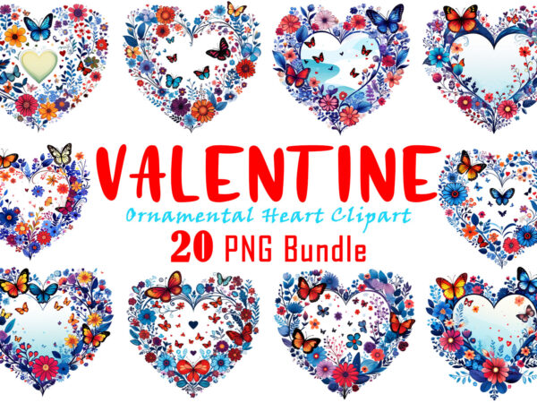 Passion valentines day boho heart illustration t-shirt graphics bundle