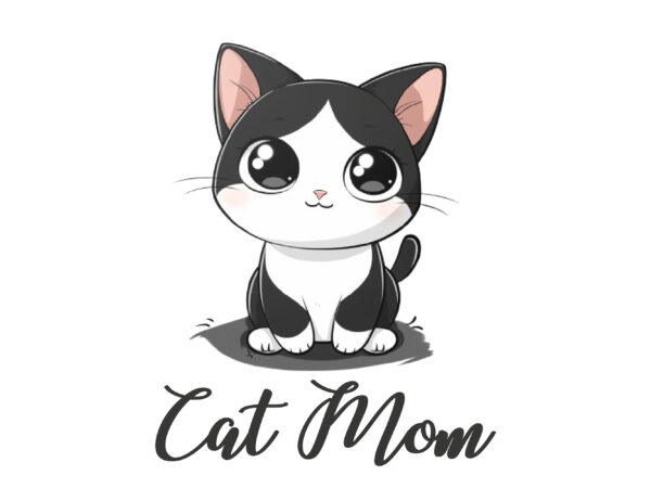 Cat mom t shirt design