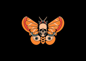 dead butterfly t shirt vector illustration