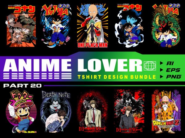 Populer anime lover part 20 tshirt design bundle illustration